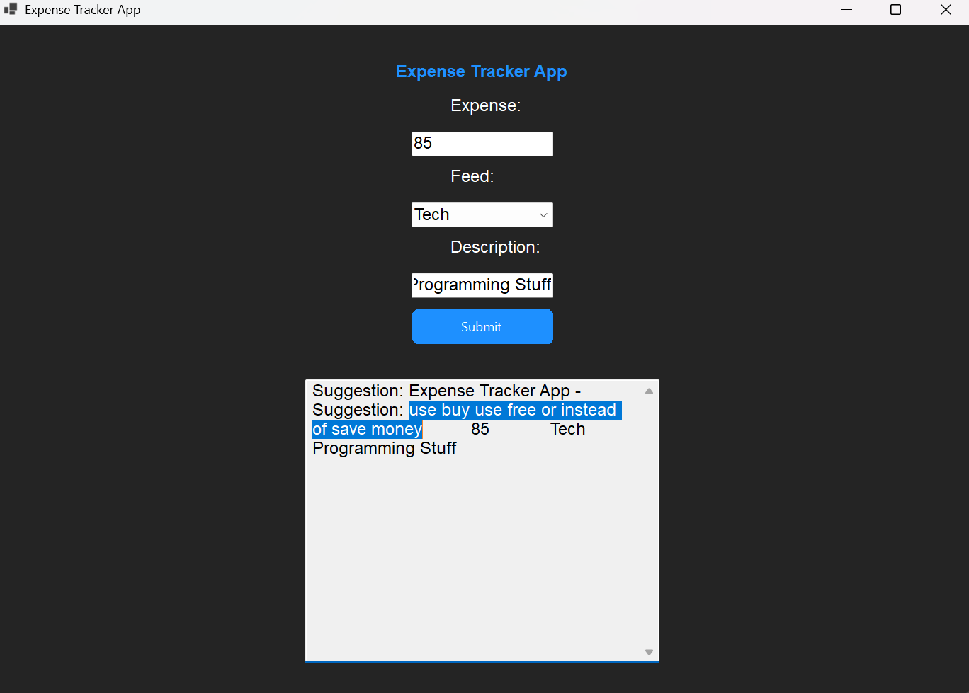Expense Tracker App